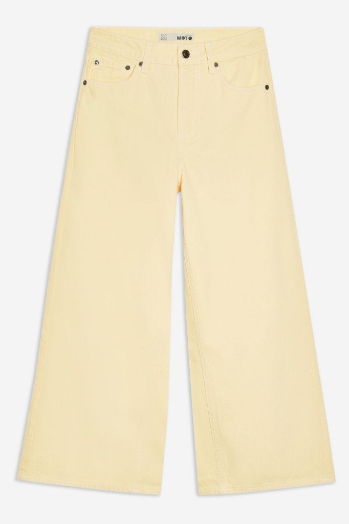 Pale yellow culottes jeans (Topshop), Overige kleuren, Ophalen of Verzenden, W27 (confectie 34) of kleiner, Topshop