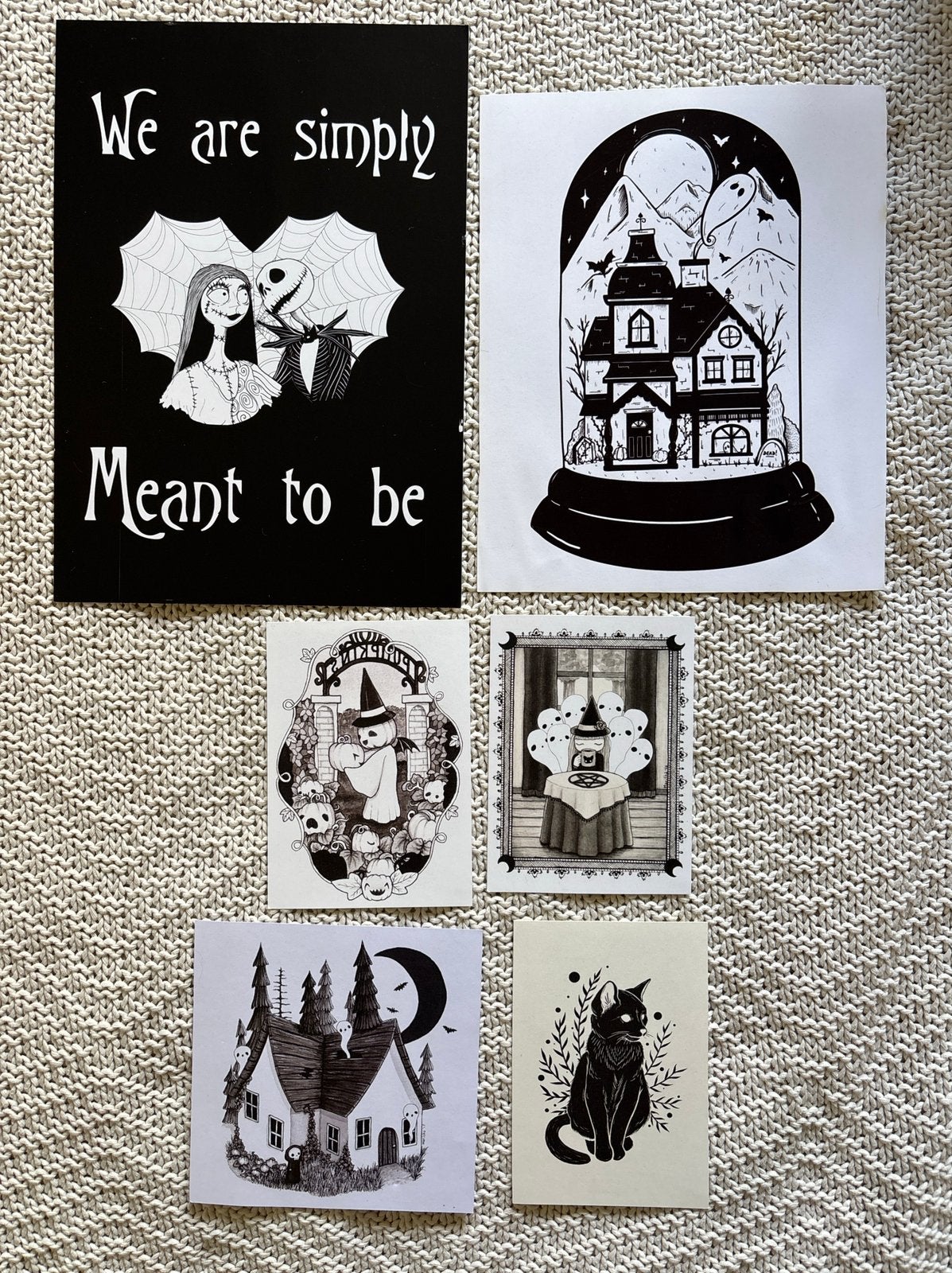 Art prints kunstdruk gothic halloween muurkunst, Ophalen of Verzenden