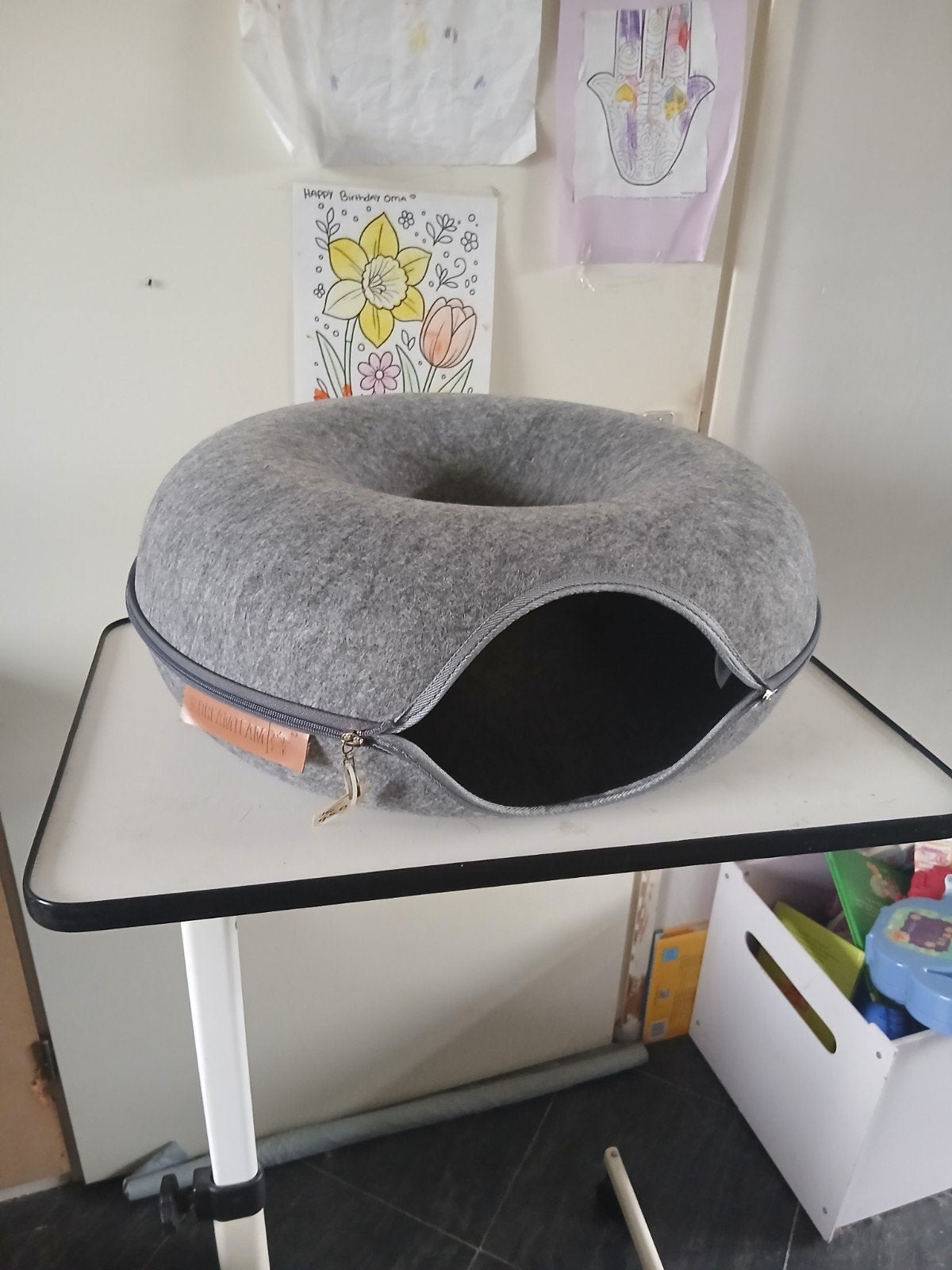 leuke katten donut mand nr 1056, Ophalen, Zo goed als nieuw, Vilt