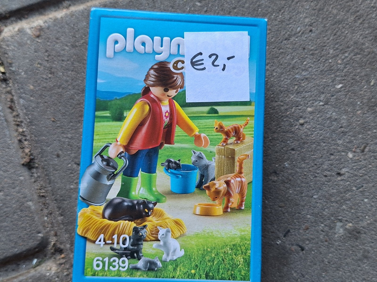 Playmobil 6139 Boerderij met katten en boerin, Gebruikt, Complete set, Overige typen, Ophalen of Verzenden