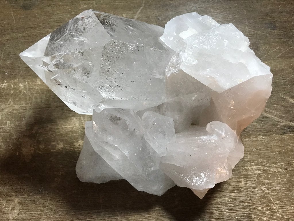 Bergkristal cluster groot formaat (29) van maar liefst 3.6kg, Ophalen of Verzenden, Mineraal