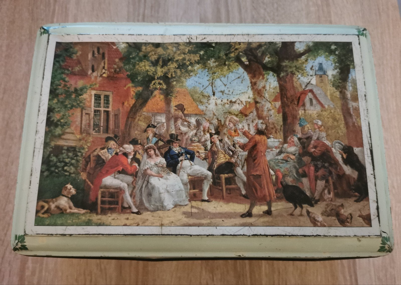 Vintage Lonka blik 'De Bruiloft' J.J. Broos 19e eeuw, Verzamelen, Blikken, Ophalen of Verzenden, Gebruikt, Overige