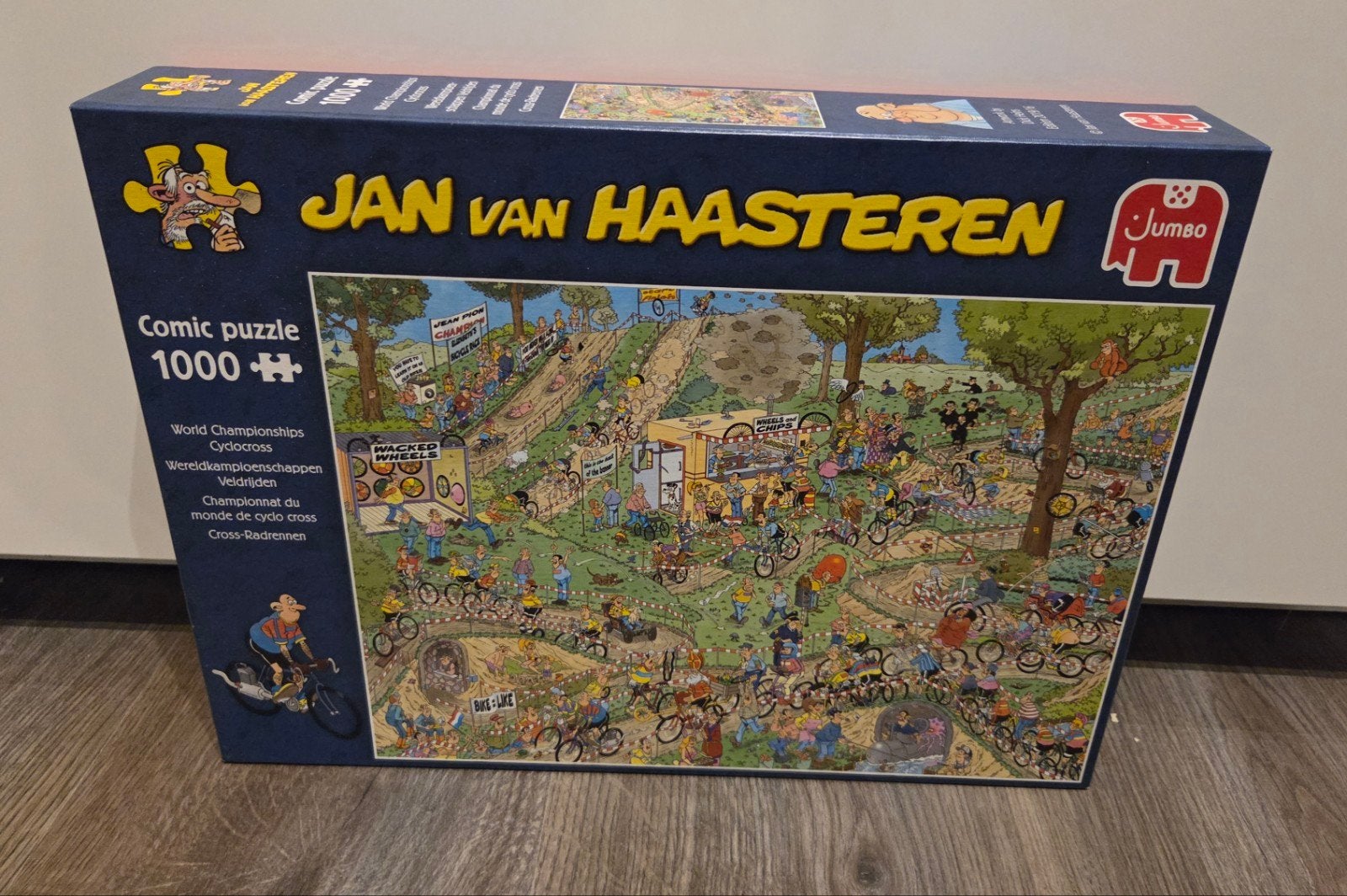 Jan van Haasteren puzzel 1000 stukjes, wk veldrijden, Ophalen, 500 t/m 1500 stukjes, Zo goed als nieuw, Legpuzzel