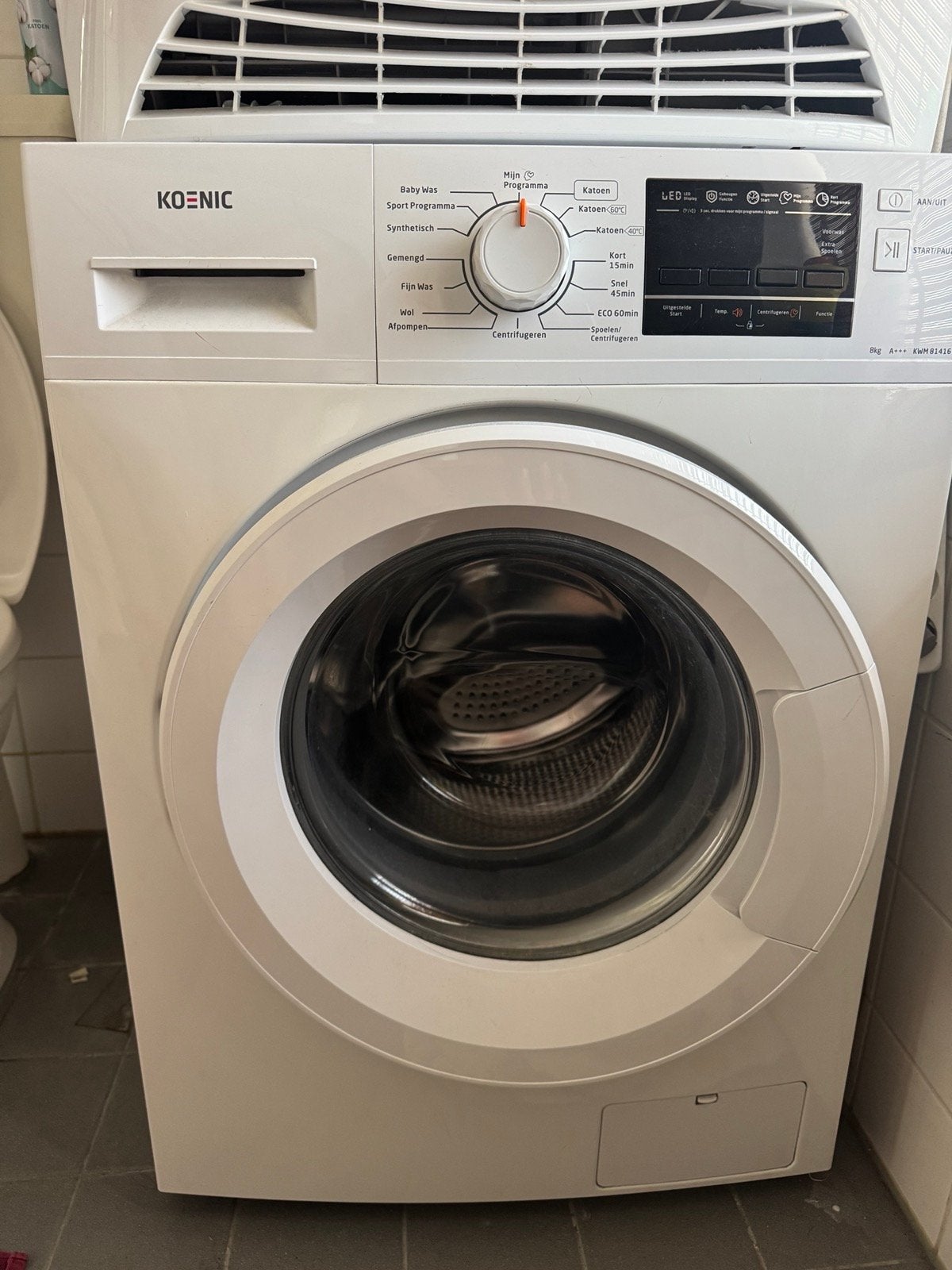 Koenic Wasmachine - Werkt 100%, Witgoed en Apparatuur, Wasmachines, 1200 tot 1600 toeren, Gebruikt, 8 tot 10 kg, Ophalen of Verzenden