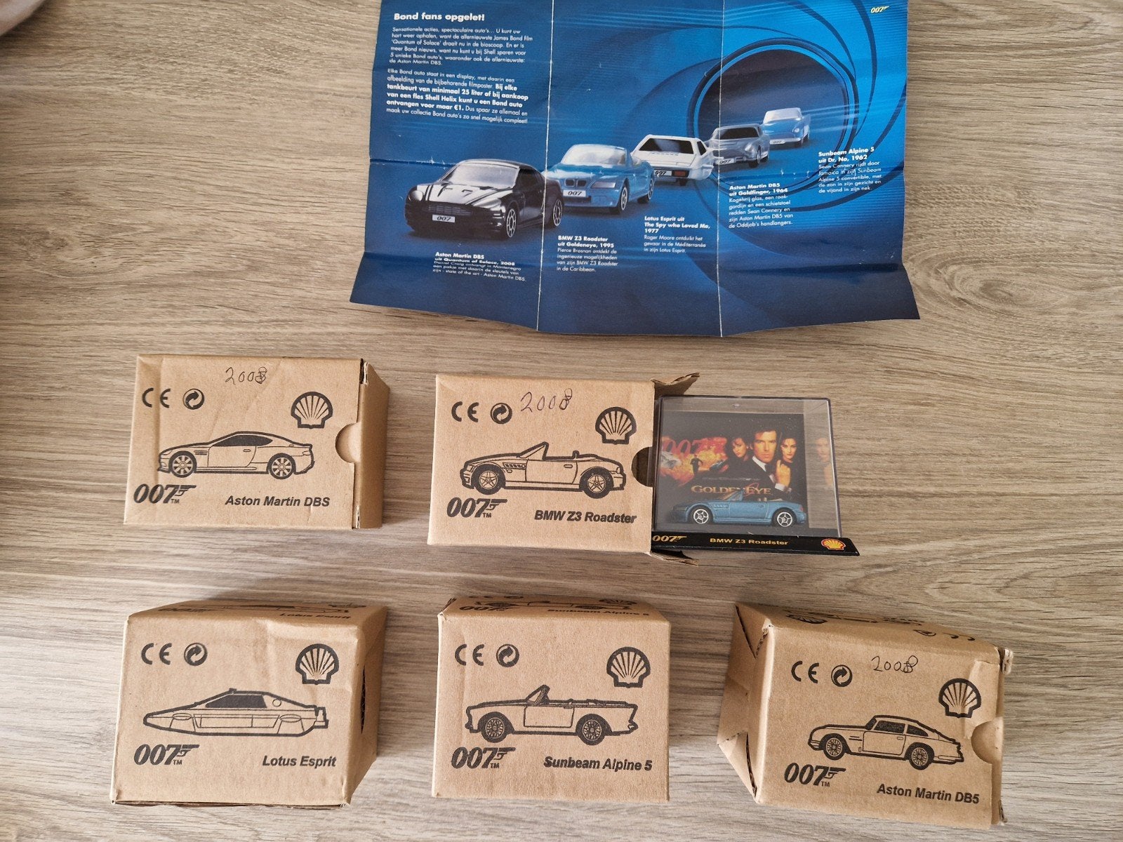James Bond 007 Shell V-Power Collectie 2008 1:64 (5 stuks), Ophalen of Verzenden