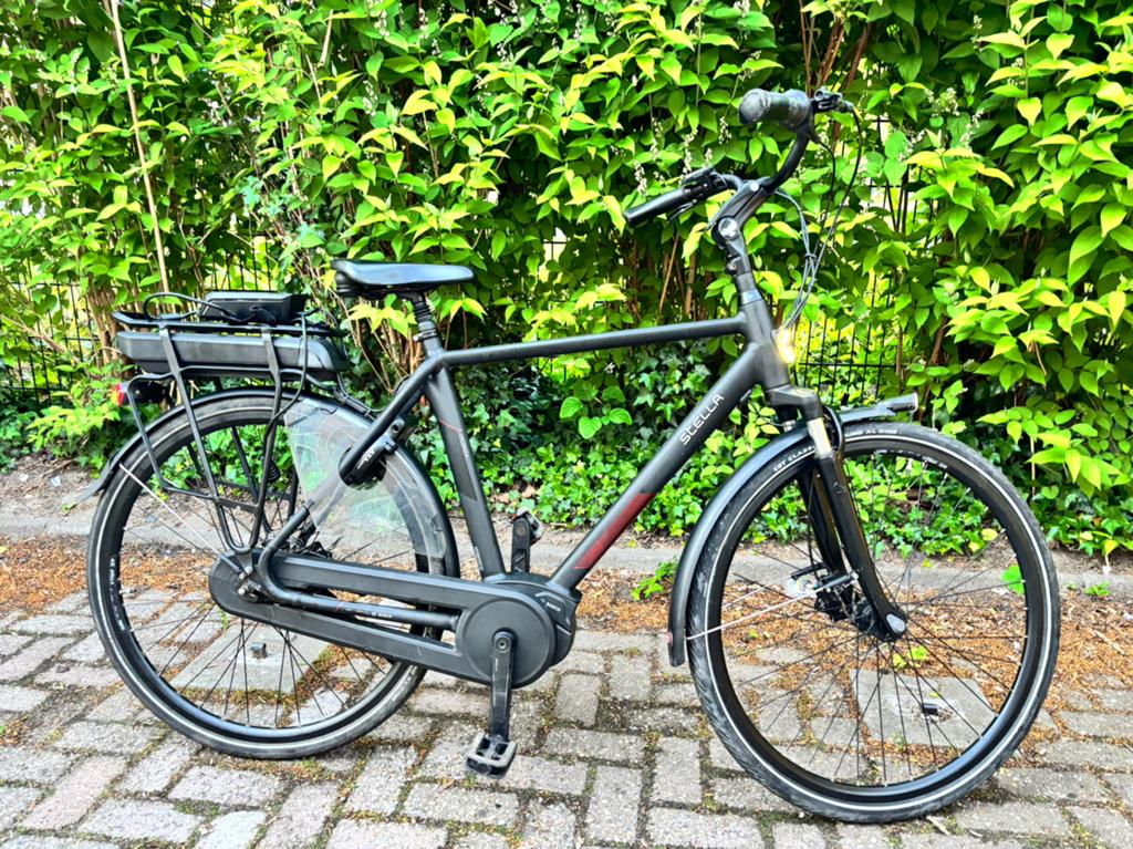 Stella vicenza middenmotor elektrishe fiets 400w accu, Zo goed als nieuw, 50 km per accu of meer, 55 tot 59 cm, Ophalen