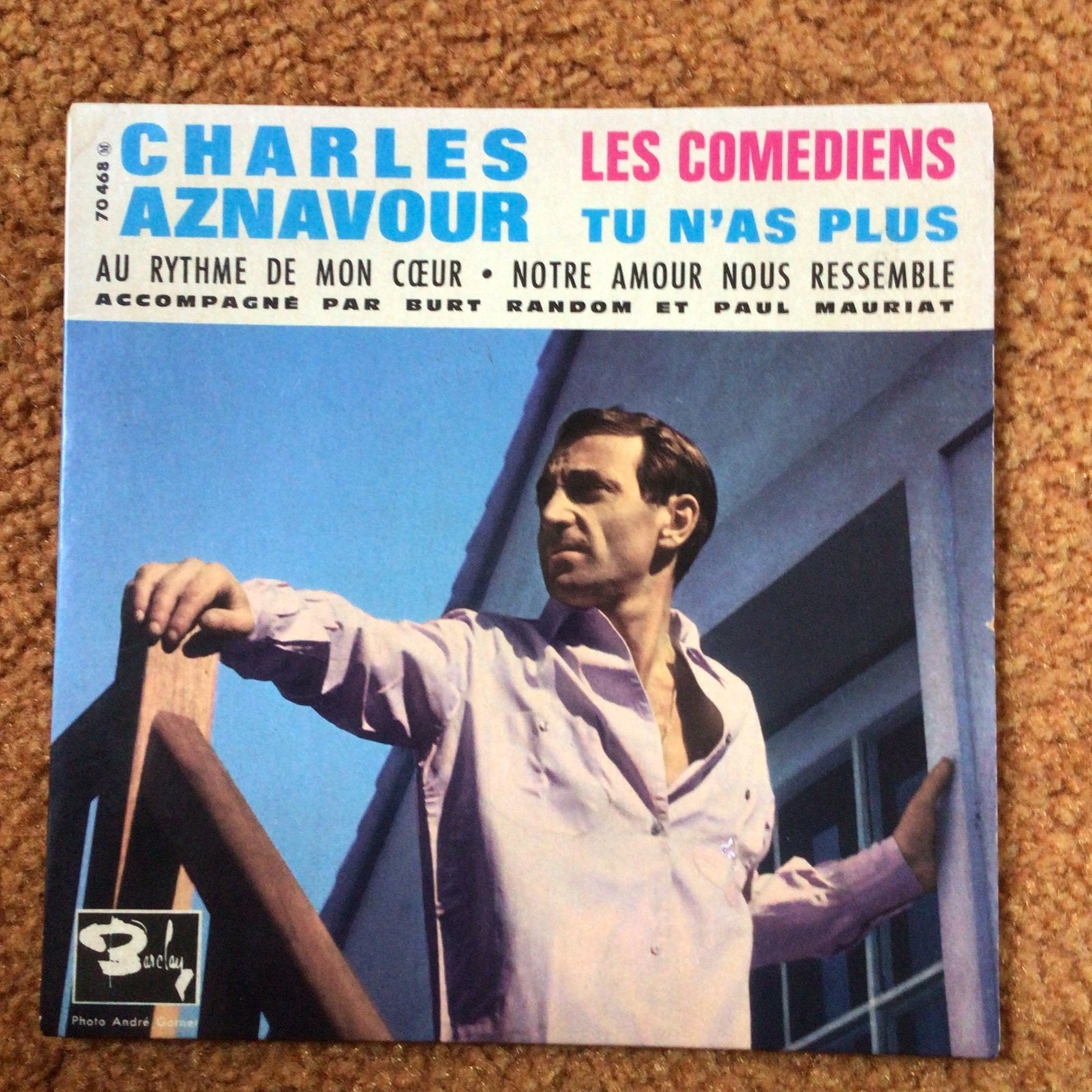 Charles Aznavour - EP, Cd's en Dvd's, Vinyl Singles, Ophalen of Verzenden, Zo goed als nieuw, EP