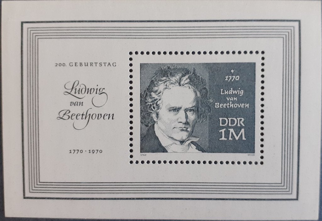 DDR Block 1970 Beethoven Postfris, Postzegels en Munten, Ophalen of Verzenden, DDR, Postfris