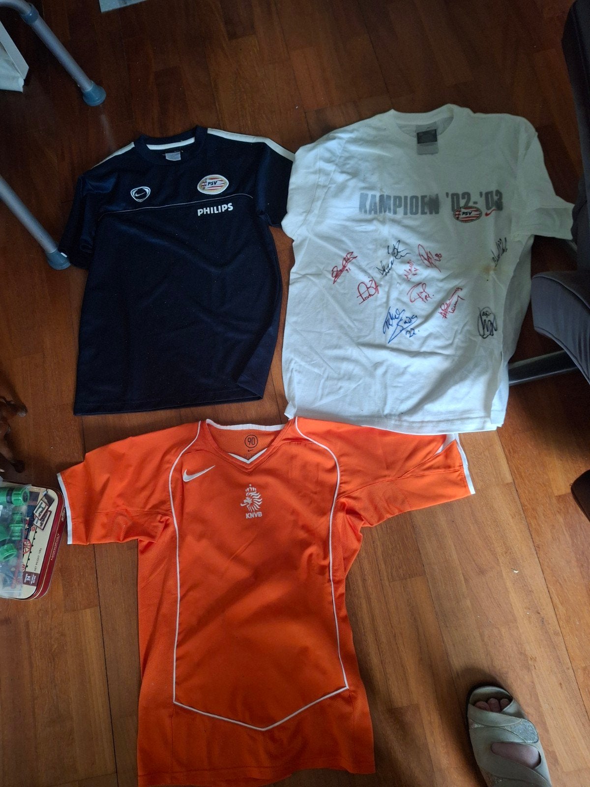 2 PSV tshirts en 1 KNVB tshirt maten staan op de foto's, Verzamelen, Ophalen of Verzenden, Zo goed als nieuw, PSV, Shirt