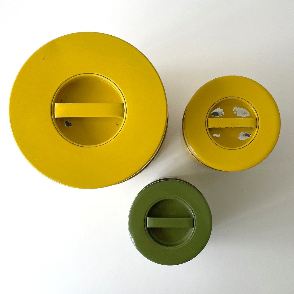vintage design nesting BLIKKEN voorraadbussen Scandinavisch, Ophalen of Verzenden, Gebruikt, Overige, Overige merken