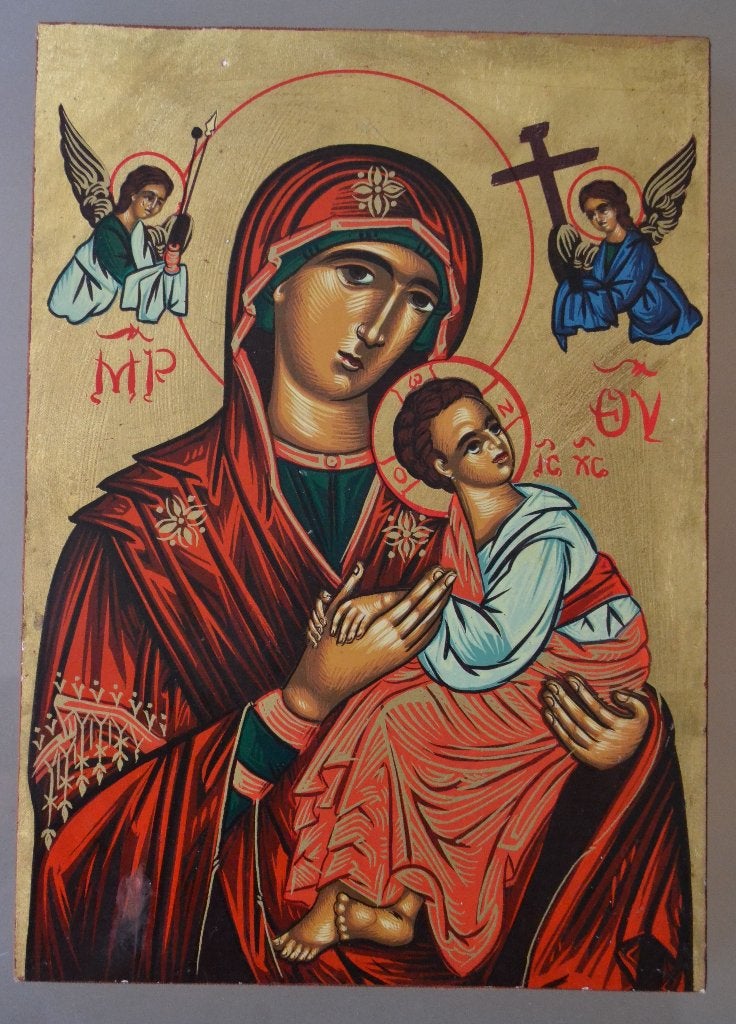 kopie van een byzantijnse icoon, Verzamelen, Religie, Ophalen, Kaart of Prent