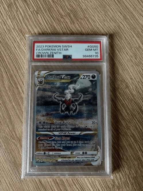 Darkrai VSTAR GG50/GG70 PSA 10 Gem Mint Pokémon Kaart, Ophalen of Verzenden, Nieuw, Losse kaart, Foil