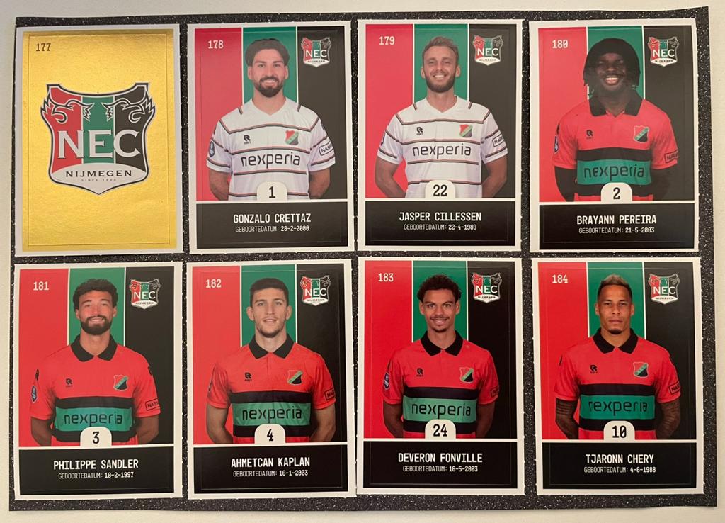 Plus Voetbalplaatjes Stickers NEC COMPLEET, Verzenden, Meerdere stickers