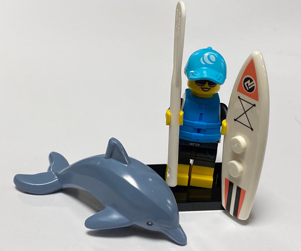 Lego Serie 21 Minifiguur col21-1 Paddle Surfer, Ophalen of Verzenden, Nieuw, Complete set, Lego