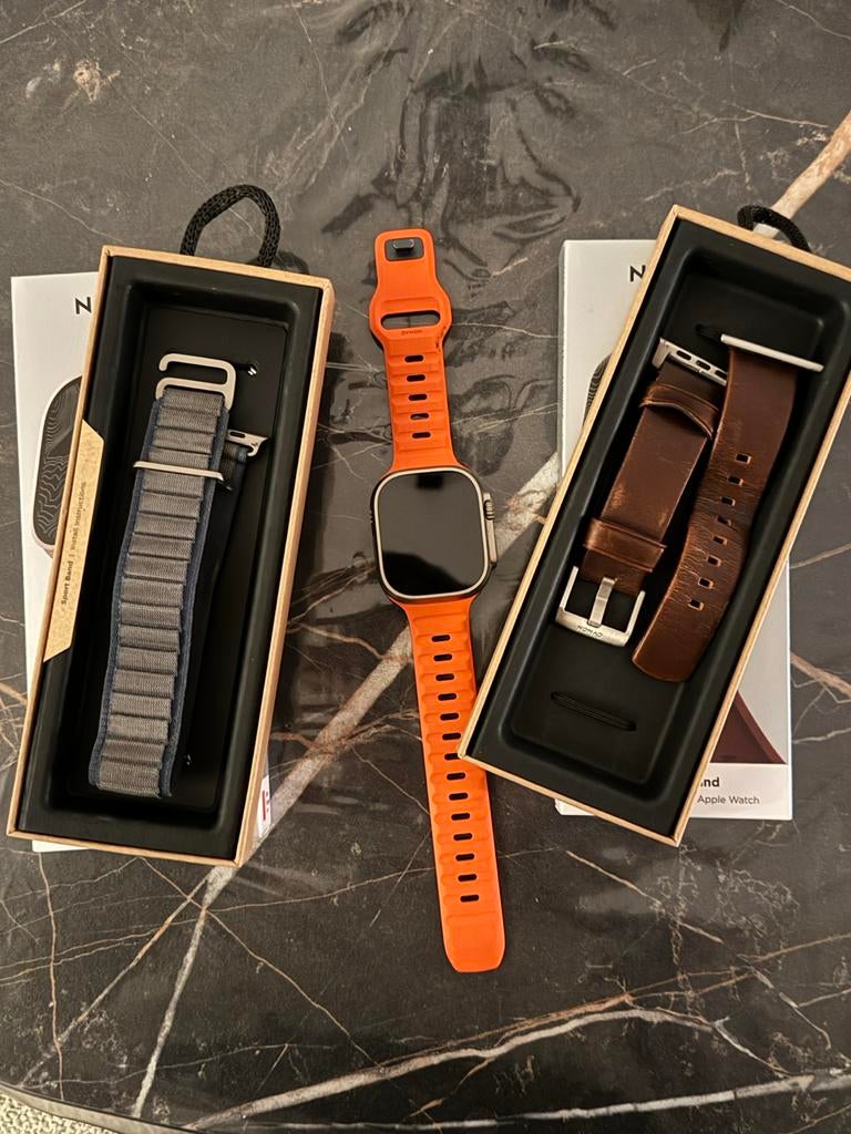Apple Watch Ultra 2 49mm met bandjes, Afstand, IOS, Ophalen of Verzenden, Zo goed als nieuw