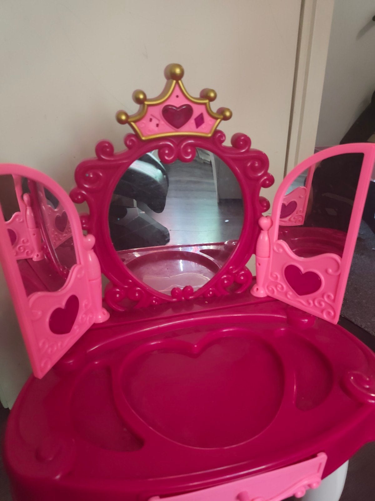Roze prinsessen kaptafel met spiegel voor kinderen, Ophalen of Verzenden, Meisje