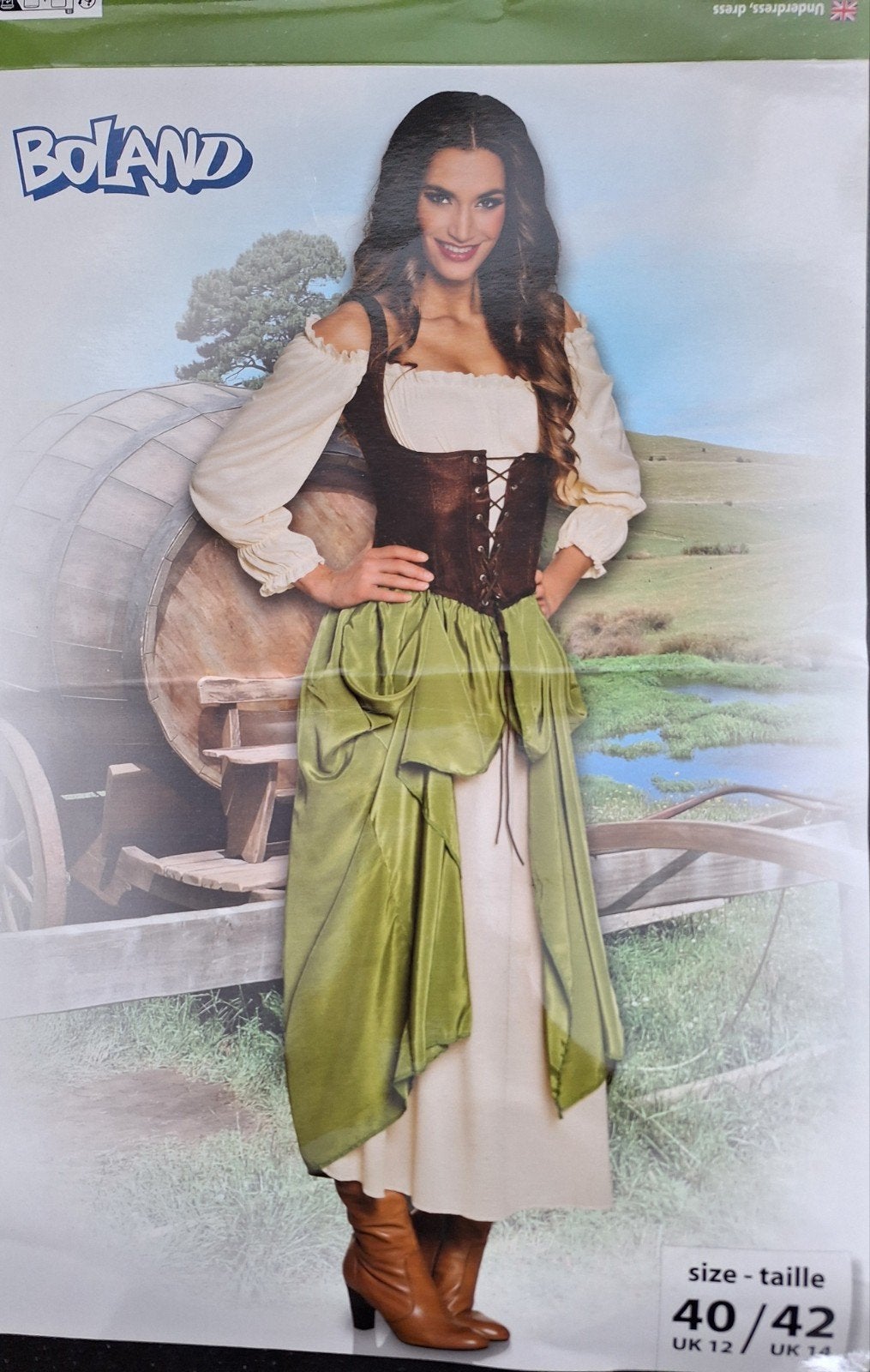 Dirndl jurk Oktoberfest dames groen, Maat 38/40 (M), Boland, Nieuw, Ophalen of Verzenden