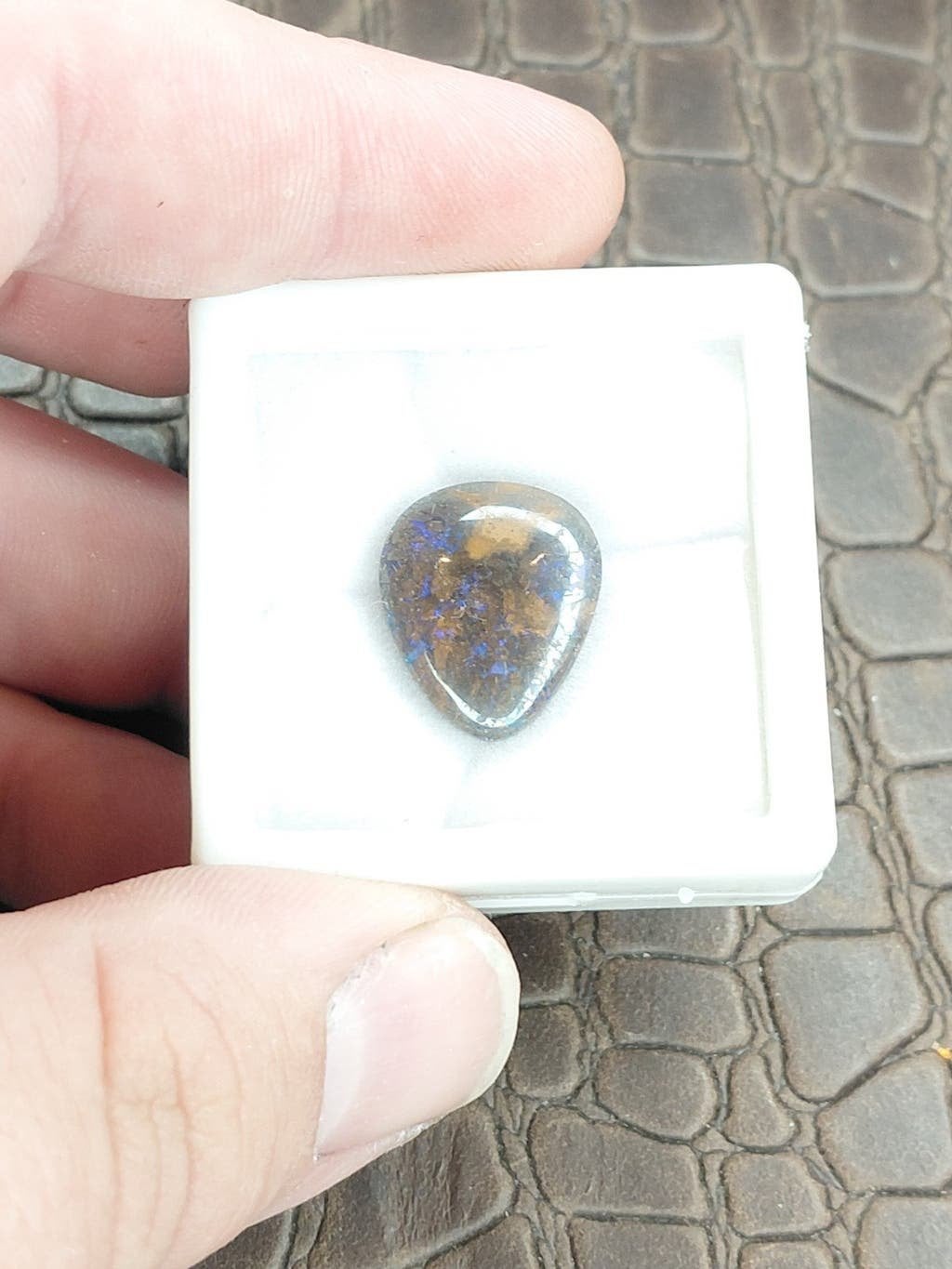 mooie blauw groenige boulder opaal cabochon, Ophalen of Verzenden, Nieuw