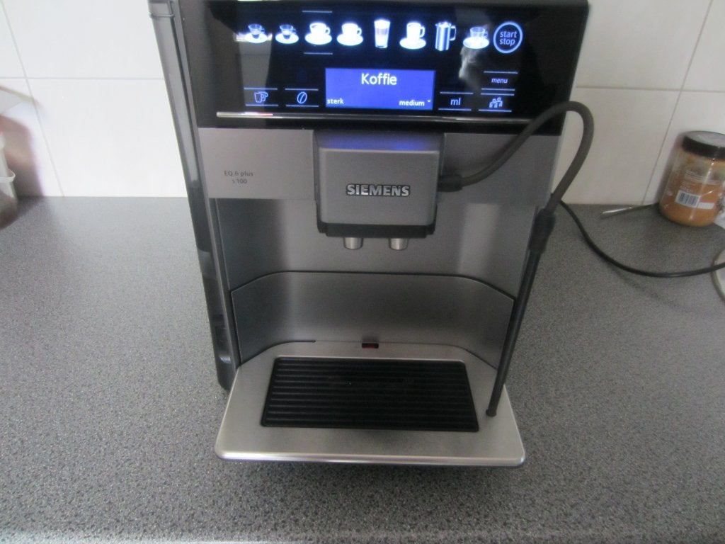 Koffiemachine Siemens, Stoompijpje, Gebruikt, 10 kopjes of meer, Koffiemachine