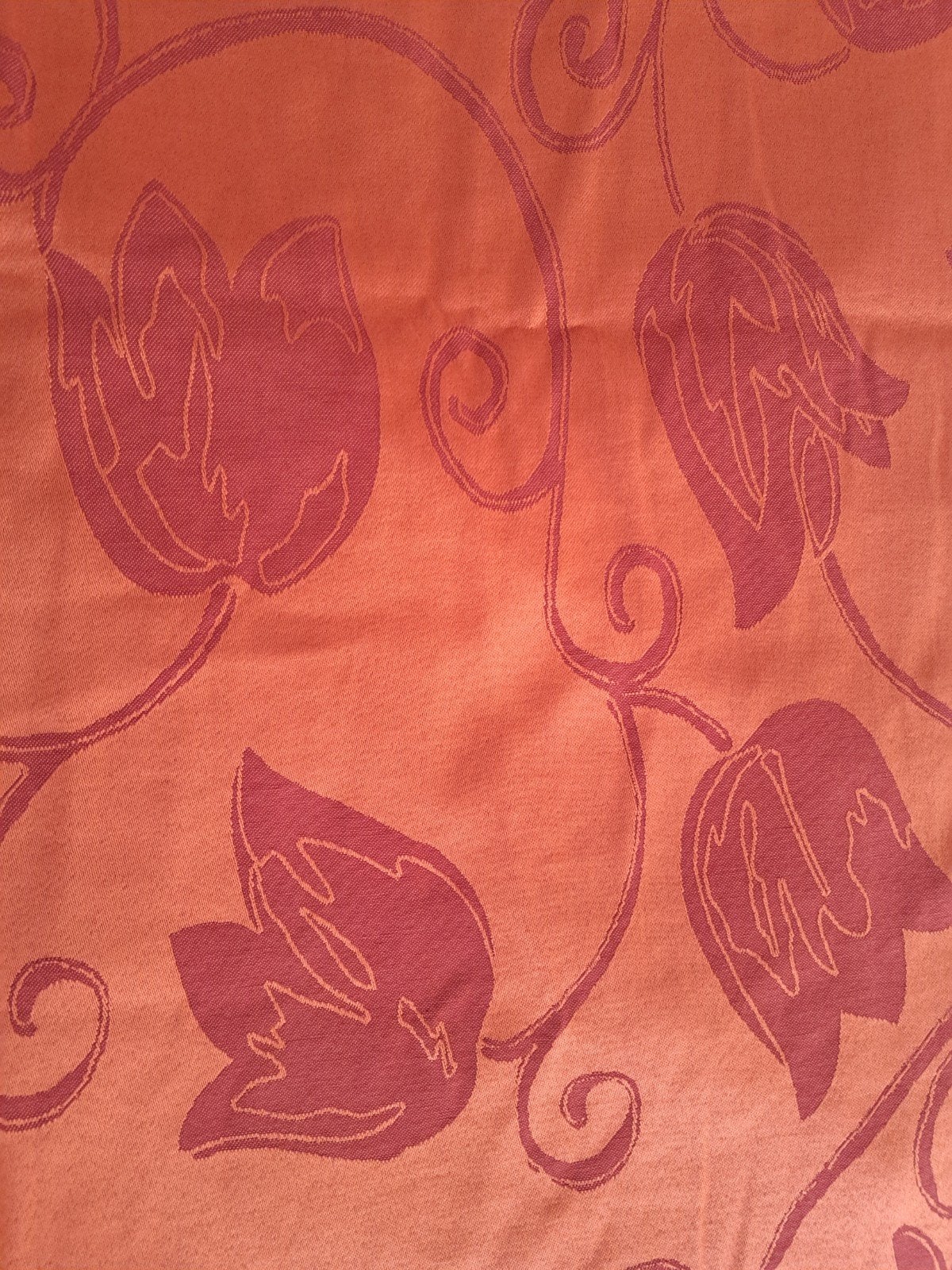Gordijnen met tulppatroon - 2x 82x190 cm, Huis en Inrichting, Met haken, Ophalen of Verzenden, Zo goed als nieuw, Rood