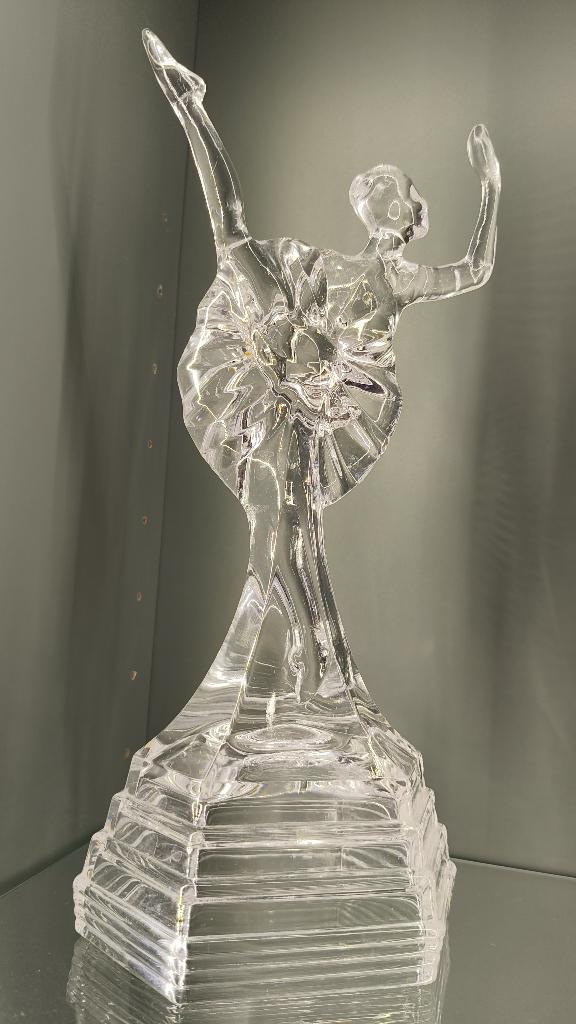Glazen ballerina beeld – sierlijk dansfiguur 27cm, Ophalen of Verzenden, Zo goed als nieuw, Mens