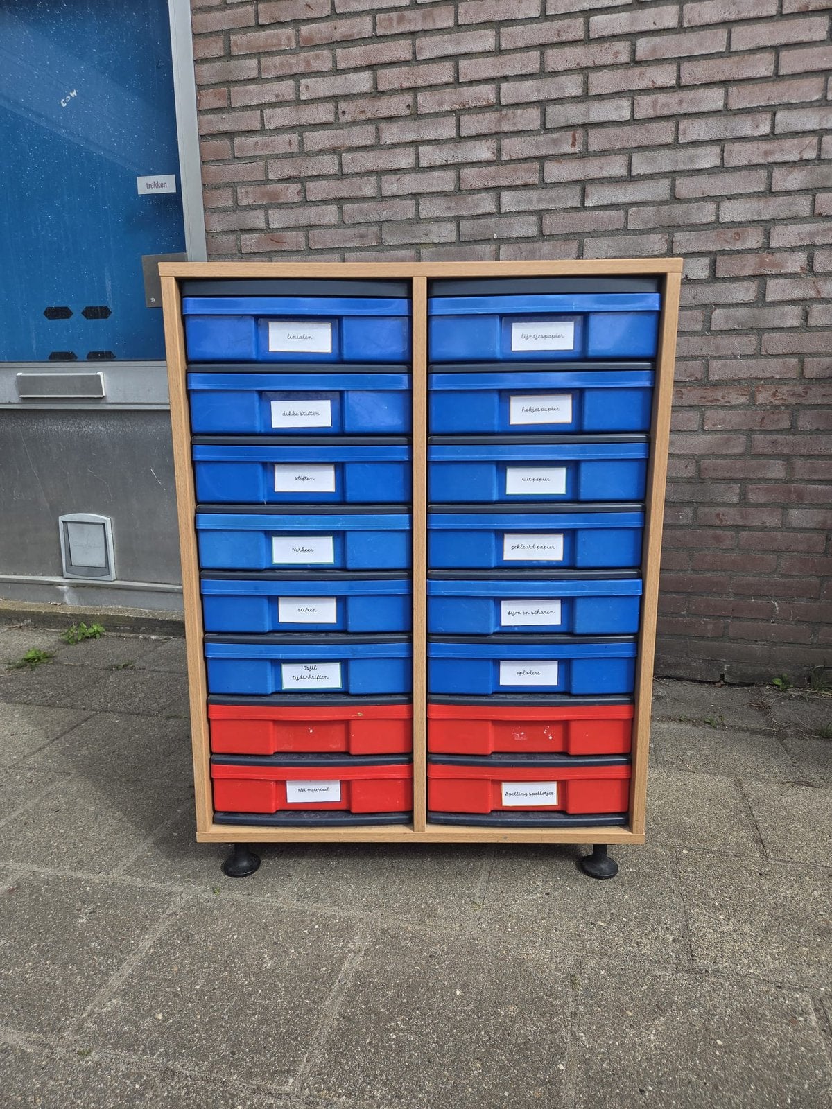 2x Vakkenkast Ladekast Schoolkast, Diversen, Schoolbenodigdheden, Ophalen, Gebruikt, X, X