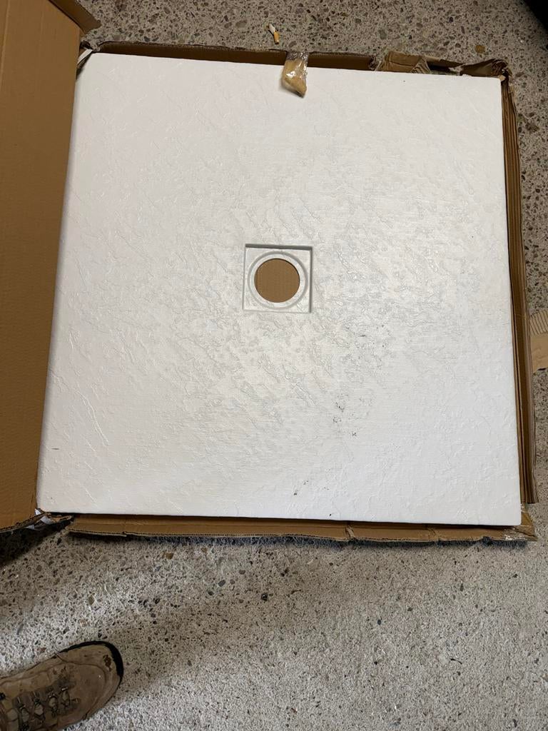 Aloni Acryl Douchebak Mat Wit 90x90cm Nieuw, Doe-het-zelf en Verbouw, Sanitair, Nieuw, Douche, Ophalen of Verzenden