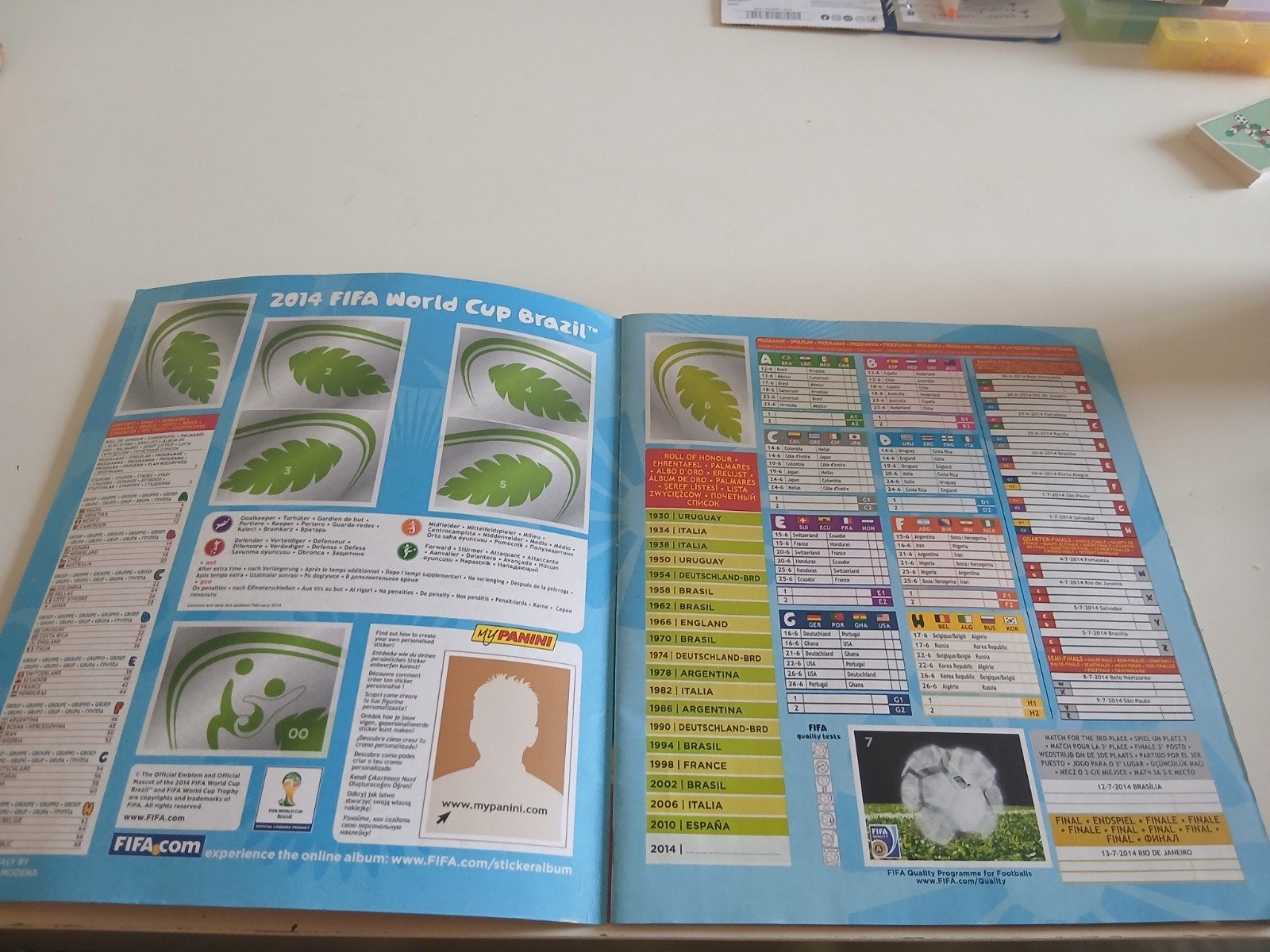 Panini FIFA World Cup Brazil 2014 leeg Sticker Album., Ophalen of Verzenden, Zo goed als nieuw, Buitenlandse clubs, Boek of Tijdschrift