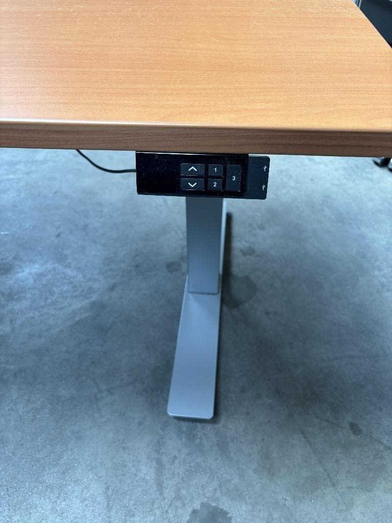 Elektrisch zit/sta bureau | 2 motoren | 180x98cm Wingblad, Zit-sta bureau, -, Hout, 180 cm