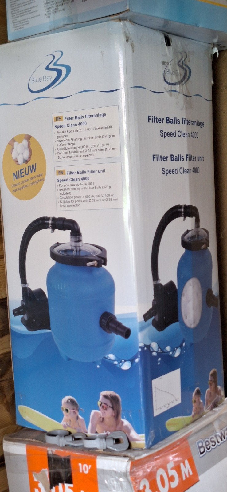 Zwembadpomp blue bay speedclean 4000, Ophalen