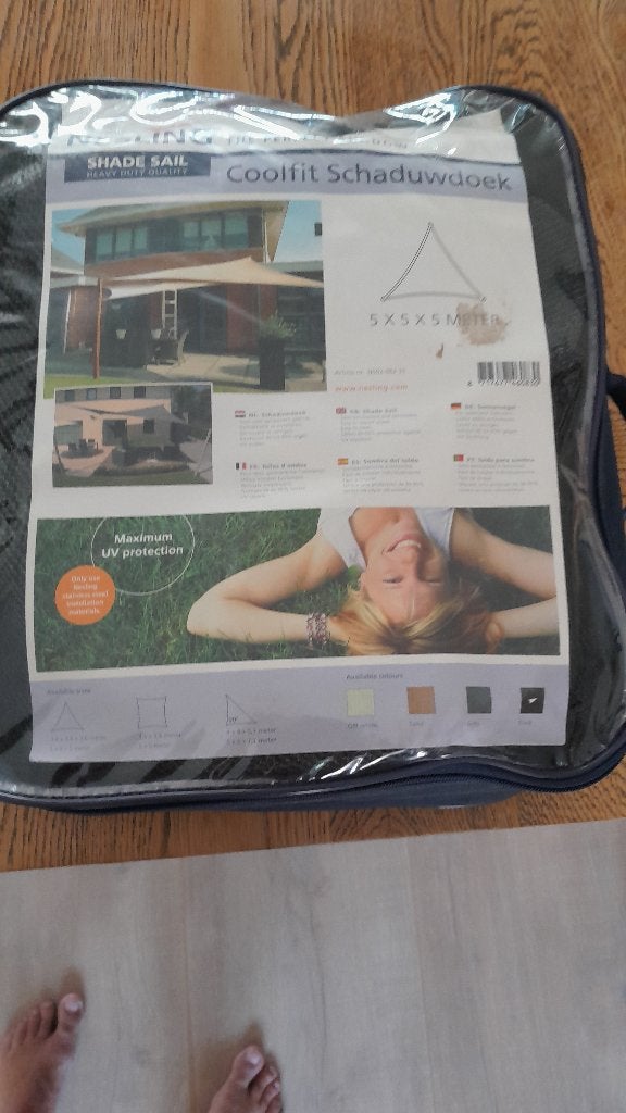 Coolfit schaduwdoek, Tuin en Terras, Schaduwdoeken, Ophalen, Zo goed als nieuw