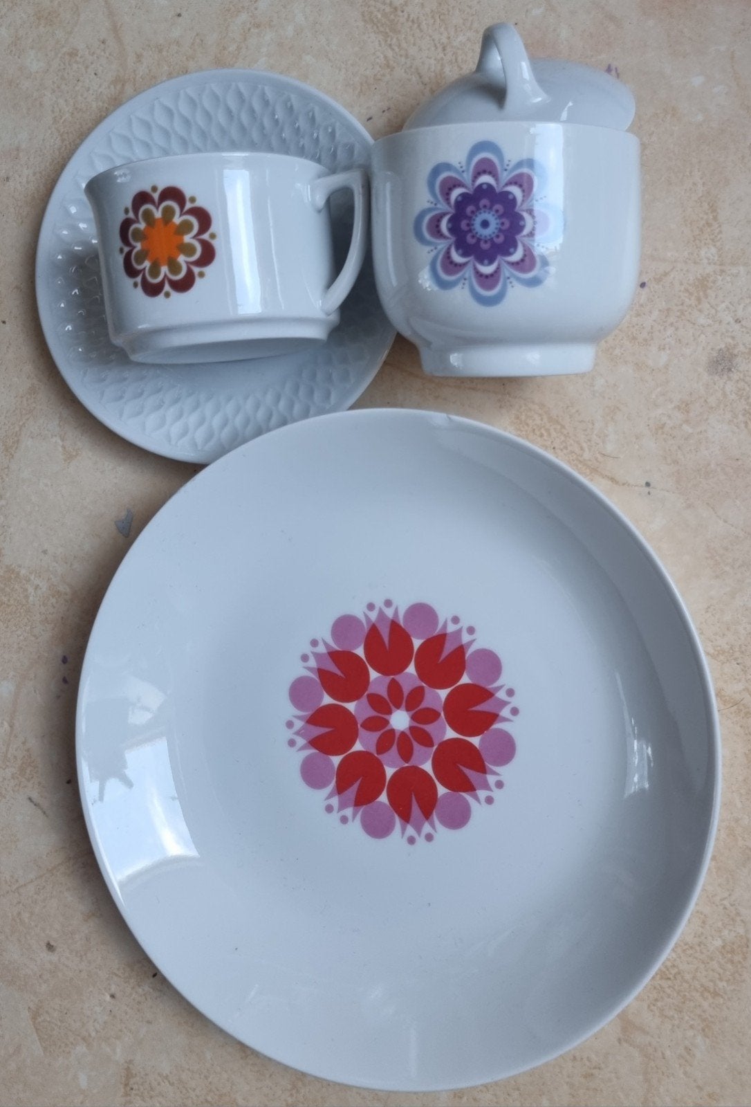Vintage 'Pinwheel' Bavaria servies, Verzenden, Porselein, Overige stijlen
