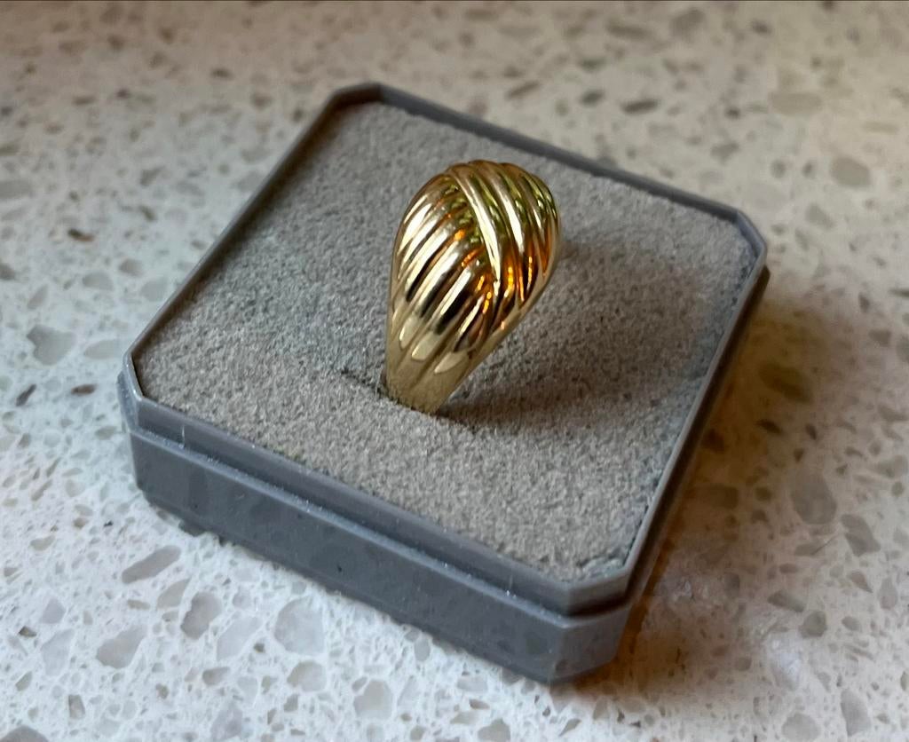 Gouden ring 14k maat 17, Ophalen of Verzenden, Zo goed als nieuw, 17 tot 18, Dame