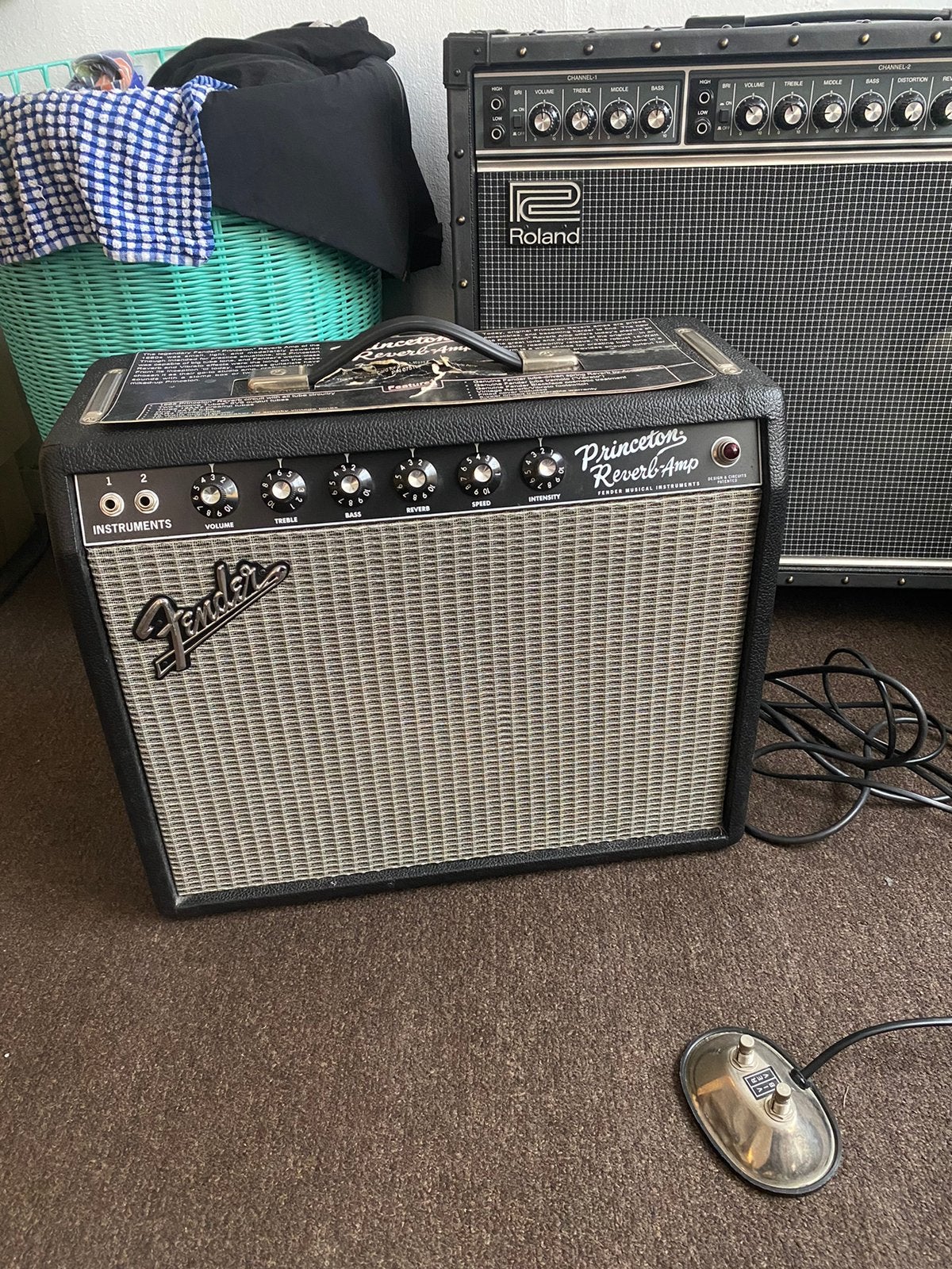 Fender princeton reverb amp, Muziek en Instrumenten, Versterkers | Bas en Gitaar, Ophalen, Zo goed als nieuw, Minder dan 50 watt