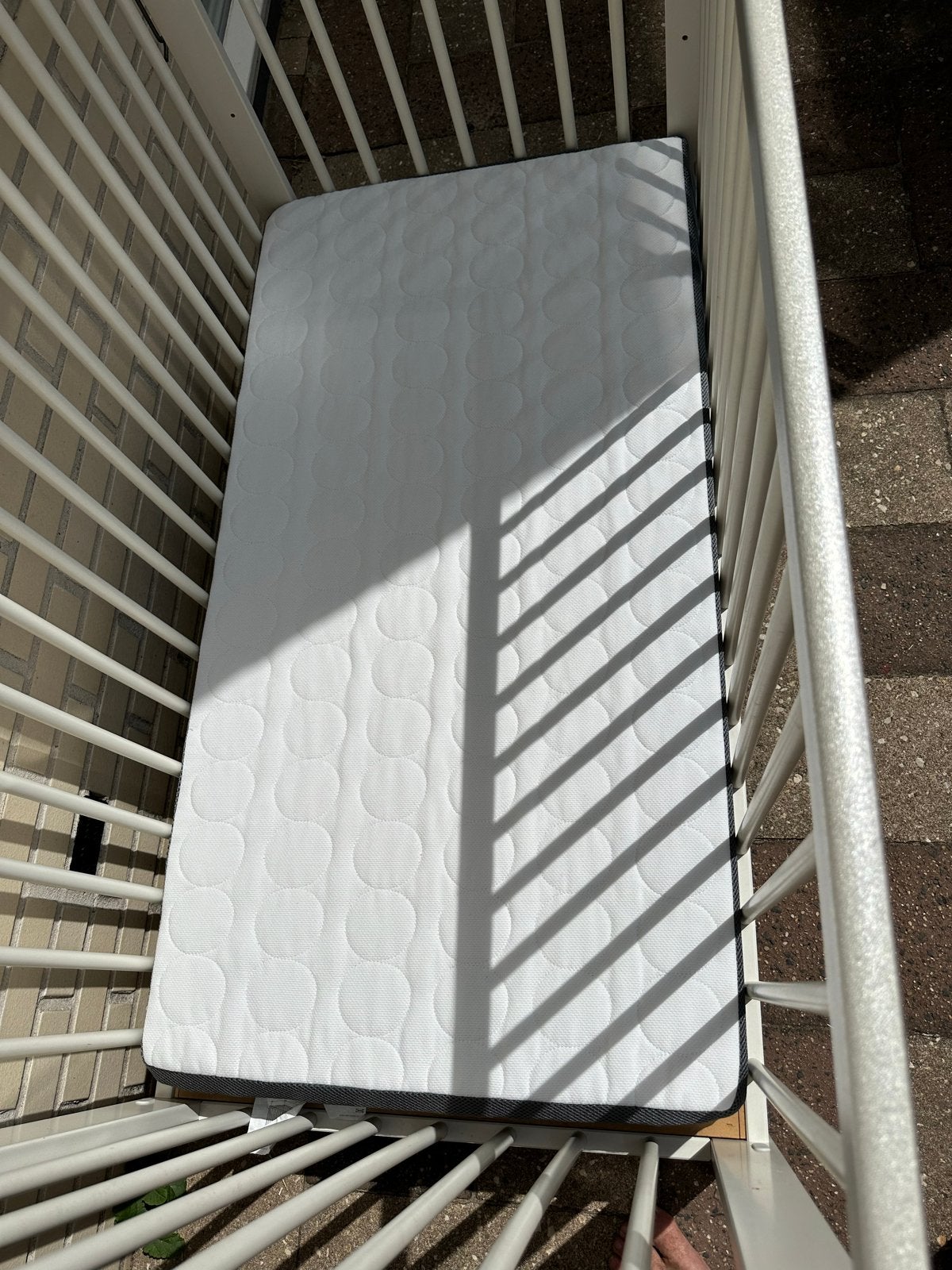 IKEA Gulliver Babybed Wit (60x120 cm) + NIEUW Himlavav matra, Ophalen, Zo goed als nieuw, Minder dan 140 cm, Matras