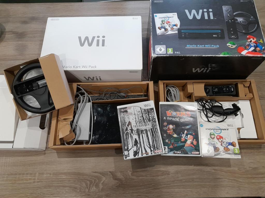 Mario Kart Wii Pack Boxed, Ophalen, Gebruikt, Met 1 controller, Met stuurtje