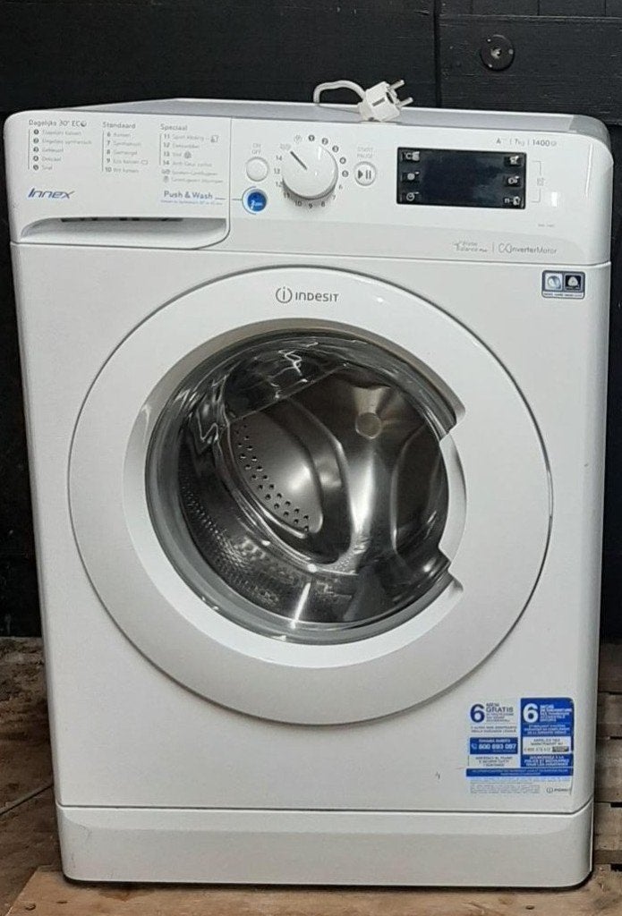 Indesit Wasmachine - 7kg. BWE 71483X W NL, Witgoed en Apparatuur, Ophalen, Gebruikt, Handwasprogramma, Voorlader