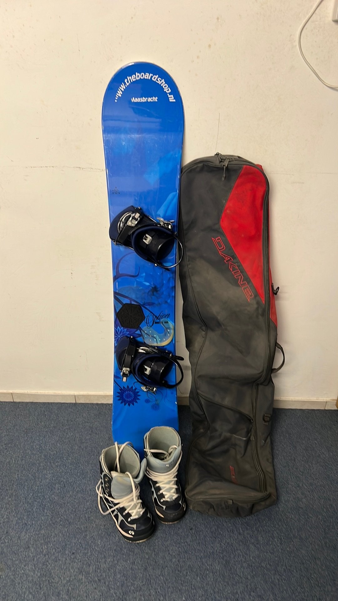 Option snowboard incl schoenen en tas., Sport en Fitness, Ophalen, Gebruikt