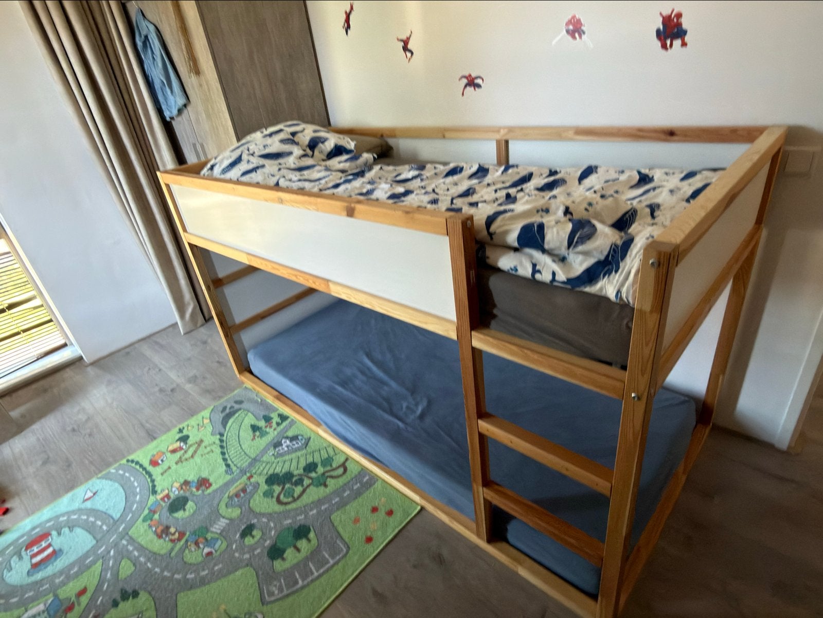 Stapelbed met lattenbodems - Zo goed als nieuw, 90 cm, 160 tot 180 cm, Tweepersoons, Ophalen of Verzenden