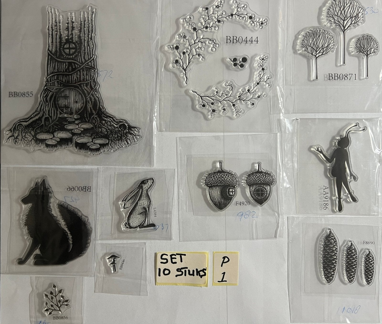 Set van 10 stempels met Lavinia afbeeldingen Nieuw, Ophalen of Verzenden, Nieuw, Clearstamp