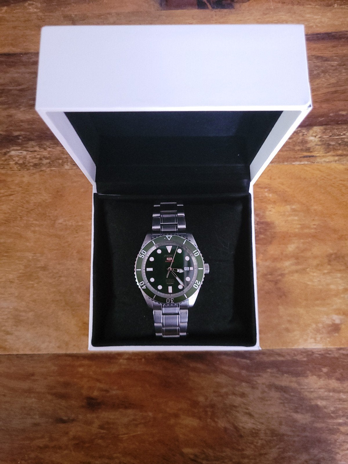 SRPB93K1. Seiko 5 sports., Gebruikt, Staal, Polshorloge, Ophalen of Verzenden