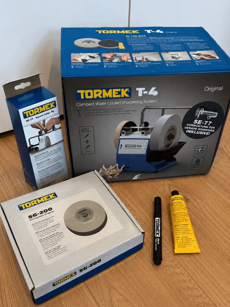 Tormek T-4, Ophalen of Verzenden, Gebruikt, Minder dan 700 watt, Werkbankslijpmachine