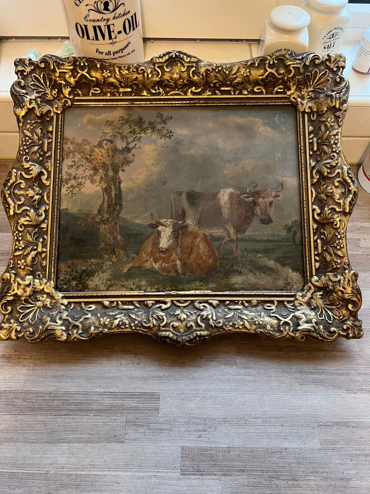 Oud schilderij op paneel, Antiek en Kunst, Kunst | Schilderijen | Klassiek, Ophalen of Verzenden, Nederlandse school, Dieren