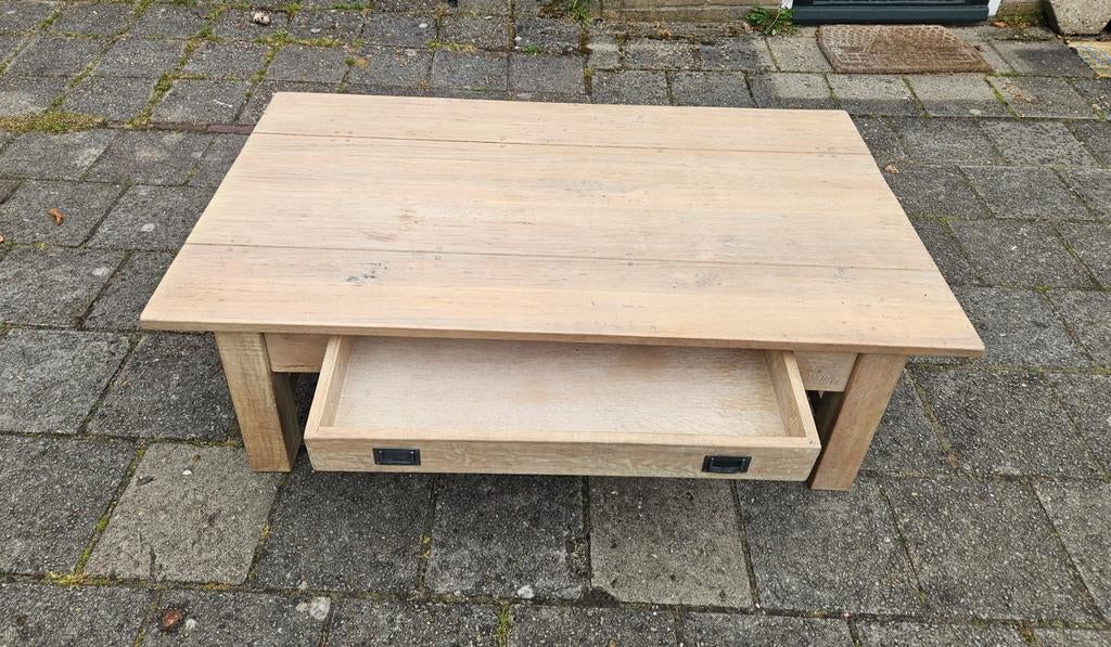 Salontafel met lade, Huis en Inrichting, Tafels | Salontafels, Ophalen, Gebruikt, 100 tot 150 cm, 50 tot 100 cm