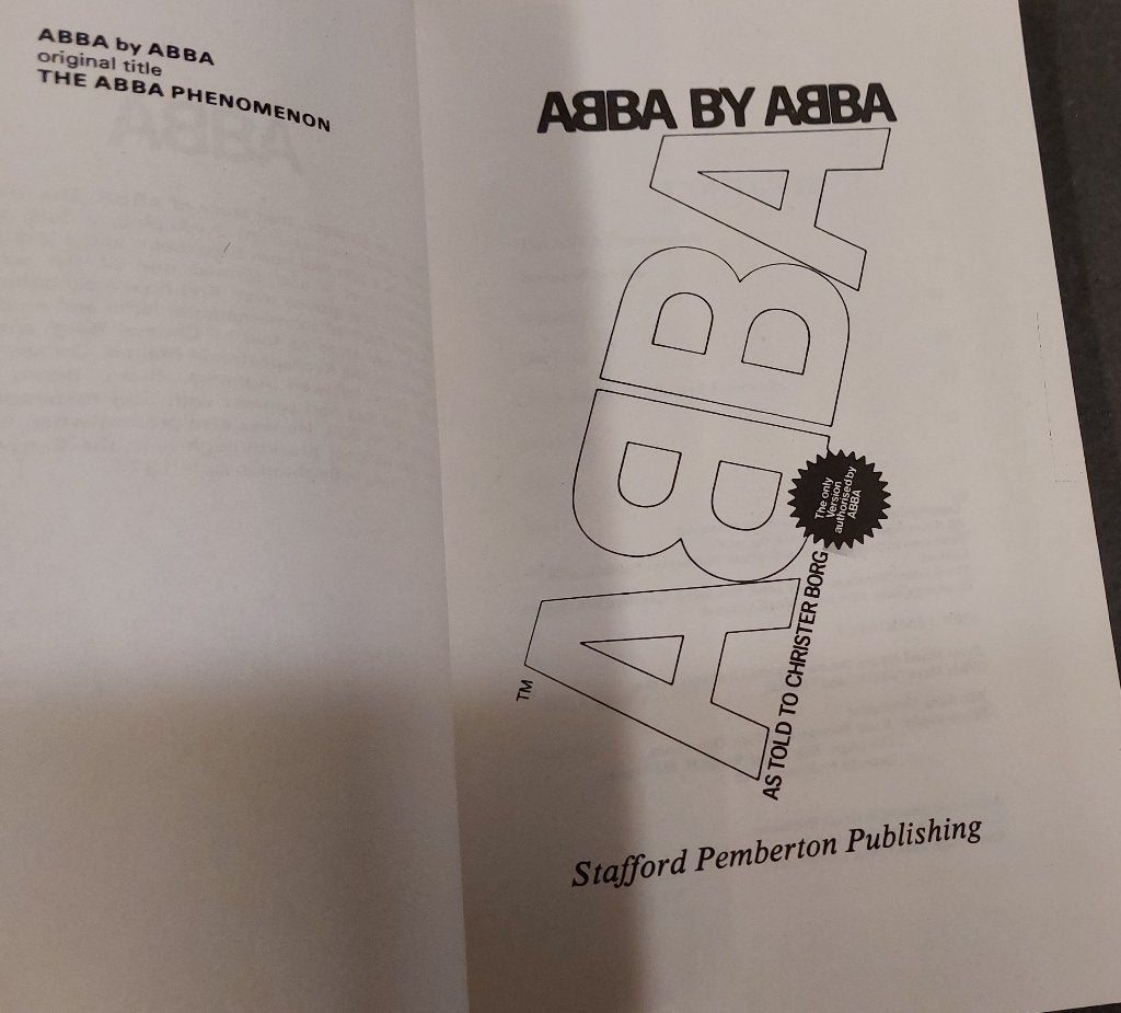 ABBA BOEK Abba by Abba 1977 Origineel Engels boek, Gebruikt, Verzenden, ABBA, NvT