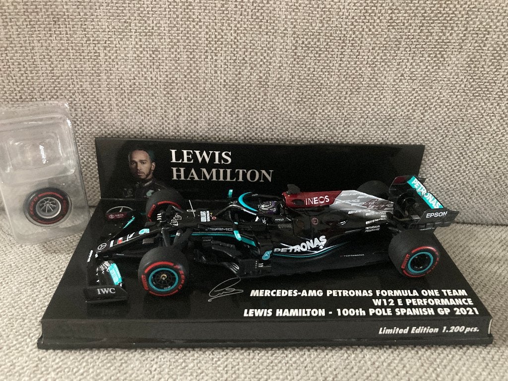 ✅ Lewis Hamilton 1:43 Spanish GP 2021 100th Pole Mercedes, Ophalen of Verzenden, Nieuw, Formule 1