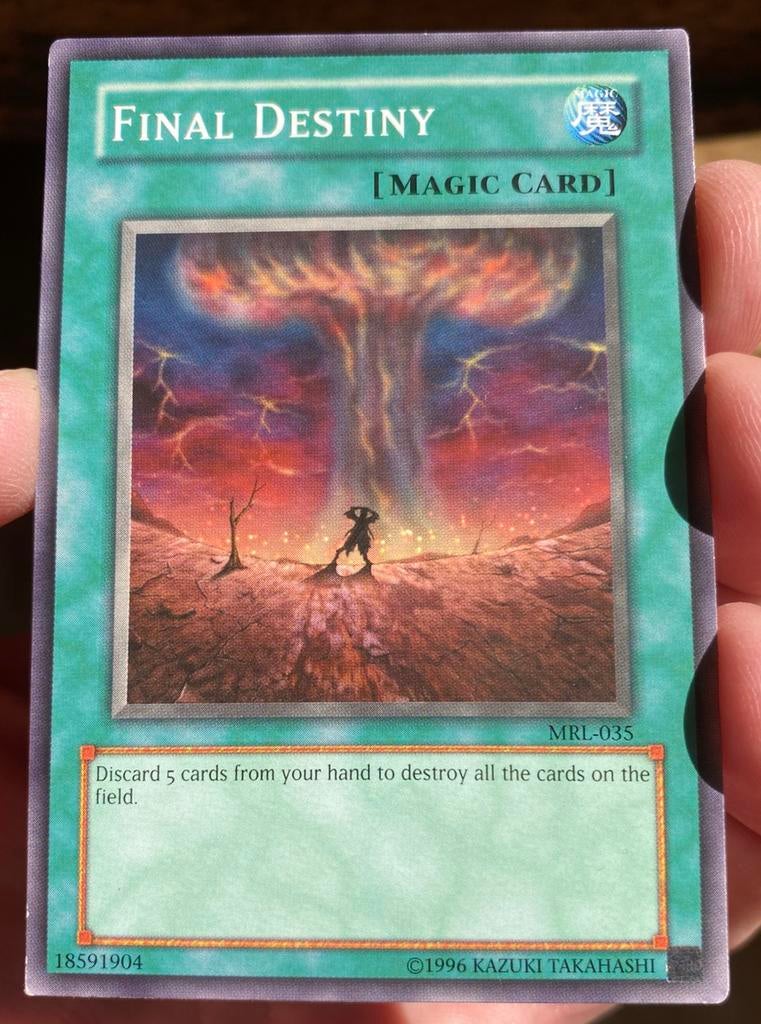 Yu-Gi-Oh! Final Destiny MRL Old US Magic Print !, Ophalen of Verzenden, Gebruikt, Losse kaart
