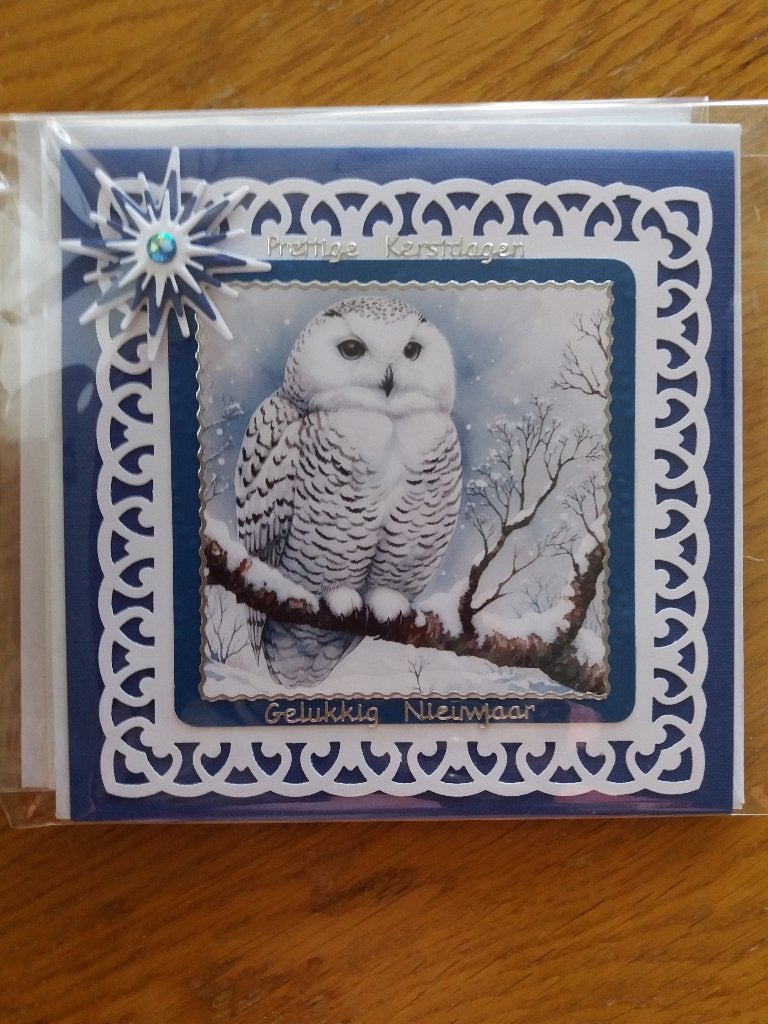 Kerstkaartje met sneeuwuil no. 174, Ophalen of Verzenden, Nieuw, Kerst