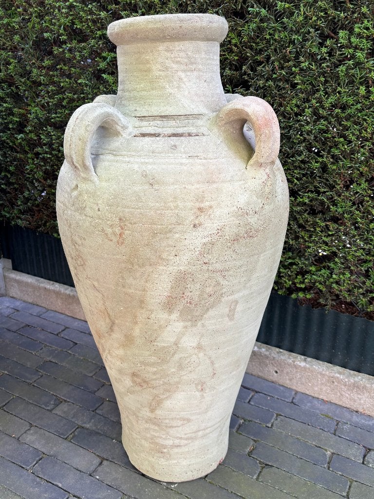 Grote Magnifieke Puntgave Terrakotta Kruik, Ophalen, Geschikt voor buiten, Zo goed als nieuw, Steen/keramiek