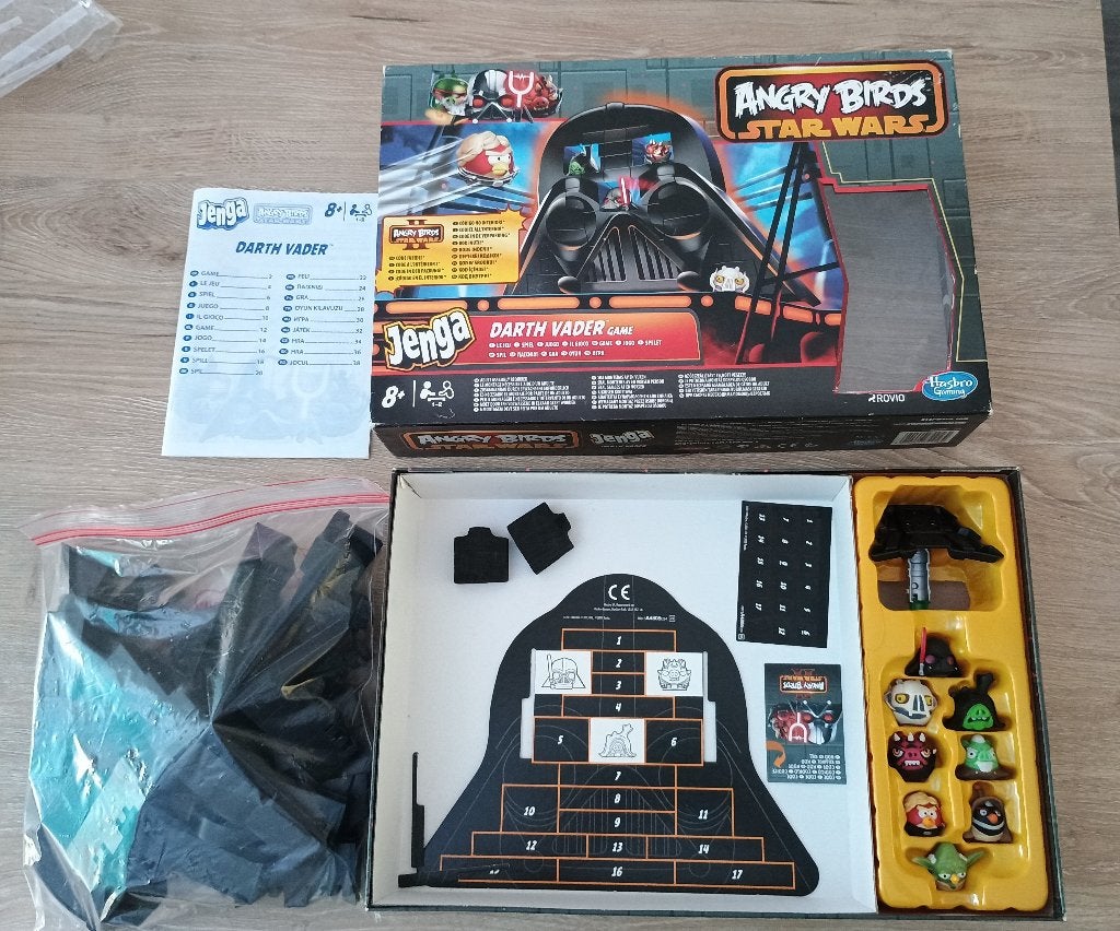 Angry birds star wars jenga darth vader-zie tekst incompleet, Ophalen of Verzenden, Gebruikt, Spel